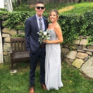 Watters French Blue Bridesmaid Dress